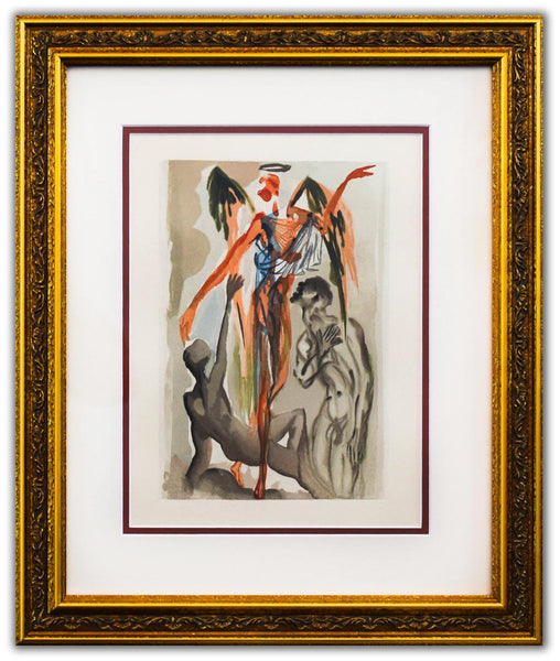 Salvador Dali- Original Color Woodcut on B.F.K. Rives Paper "Purgatory 32"