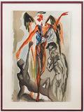 Salvador Dali- Original Color Woodcut on B.F.K. Rives Paper "Purgatory 32"