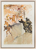 Salvador Dali- Original Color Woodcut on B.F.K. Rives Paper "Purgatory 25"