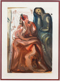 Salvador Dali- Original Color Woodcut on B.F.K. Rives Paper "Purgatory 31"