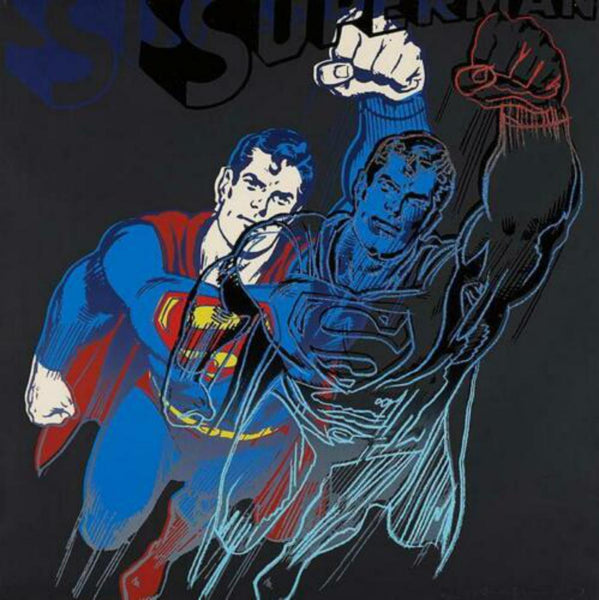 Andy Warhol- Screenprint in colors with diamond dust "Superman"