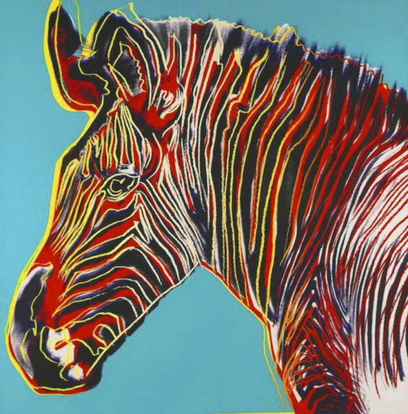 Andy Warhol- Screenprint in colors "Grevy’s Zebra"