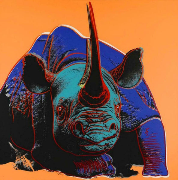 Andy Warhol- Screenprint in colors "Black Rhinoceros"