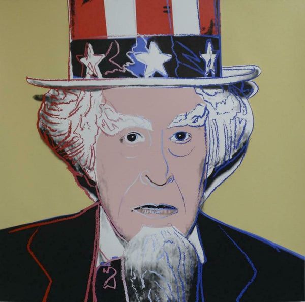 Andy Warhol- Screenprint in colors with diamond dust "Uncle Sam, 1981"