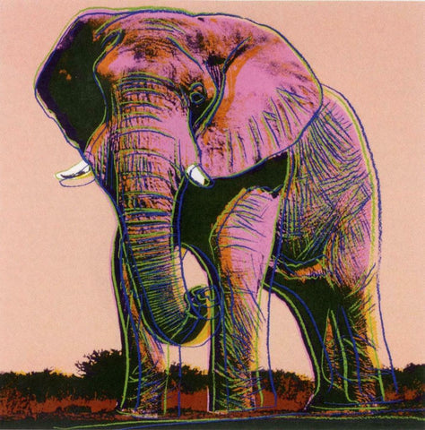 Andy Warhol- Screenprint in colors "African Elephant"