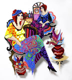Patricia Govezensky- Original Painting on Cutout Steel "We'll be together"