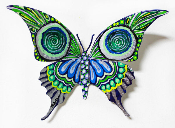 Patricia Govezensky- Original Painting on Cutout Steel "Butterfly CCLIII"