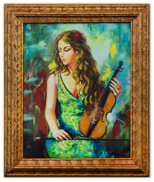 Taras Sidan- Hand Embellished Giclee on Canvas "Lexi"