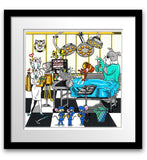 Charles Fazzino- 3D Construction Silkscreen Serigraph "Tom & Jerry’s Surgical CATastrophe"