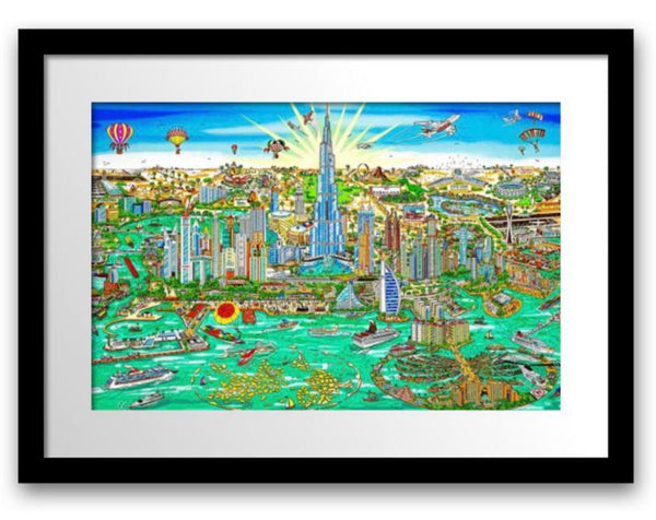 Charles Fazzino- 3D Construction Silkscreen Serigraph "THE WONDERS OF DUBAI"