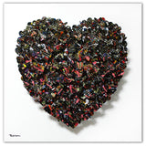 Patricia Govezensky- Original 3D Metal Art on Wood "Heart"