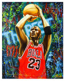 Nastya Rovenskaya- Original Oil on Canvas "Michael Jordan"