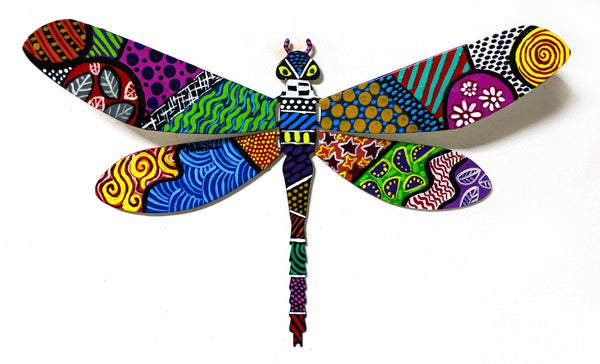 Patricia Govezensky- Original Painting on Cutout Steel "Dragonfly LXI"