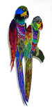 Patricia Govezensky- Original Painting on Laser Cut Steel "Two Parrots XX"