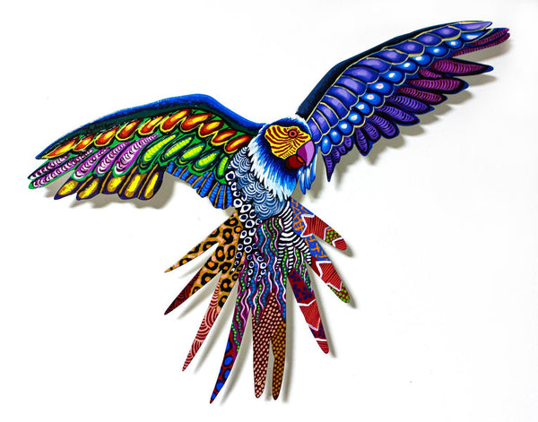 Patricia Govezensky- Original Painting on Laser Cut Steel "Macaw XXII"