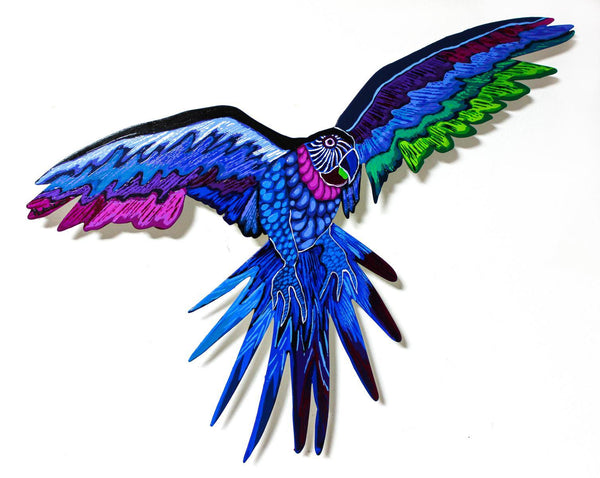 Patricia Govezensky- Original Painting on Laser Cut Steel "Macaw XXIII"