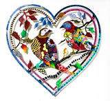 Patricia Govezensky- Original Painting on Laser Cut Steel "Love Birds XVIII"