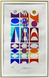 Yaacov Agam- Original Silkscreen on parchment Paper "Untitled"