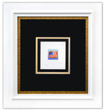 Peter Max- Original Lithograph "Flag with Heart on Blue (Mini)"