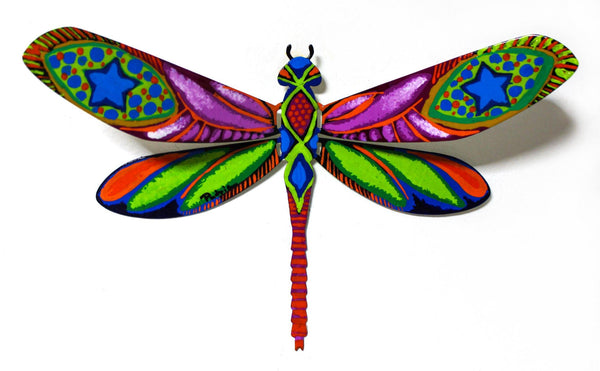 Patricia Govezensky- Original Painting on Cutout Steel "Dragonfly LXXIV"
