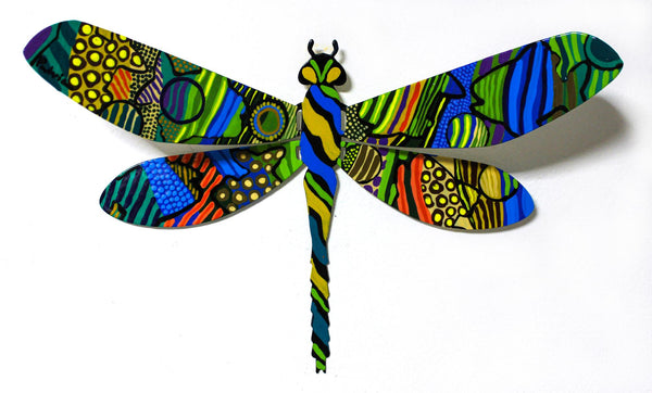 Patricia Govezensky- Original Painting on Cutout Steel "Dragonfly LXXVIII"