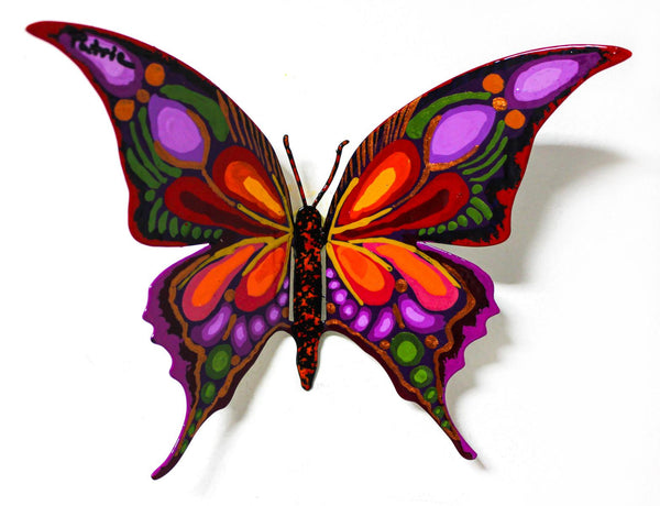 Patricia Govezensky- Original Painting on Cutout Steel "Butterfly CCLXXXV"