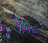 Vera V. Goncharenko- Original Oil on Canvas "Hiding on a Tree Trunk"