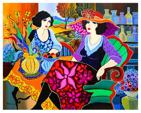 Patricia Govezensky- Original Acrylic on Canvas "Cafe Del Mar"