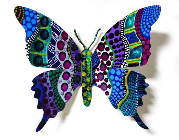 Patricia Govezensky- Original Painting on Cutout Steel "Butterfly LXXXVIII"