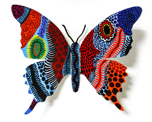 Patricia Govezensky- Original Painting on Cutout Steel "Butterfly LXXXIX"