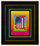 Peter Max- Original Lithograph "Flag with Heart on Blends III"