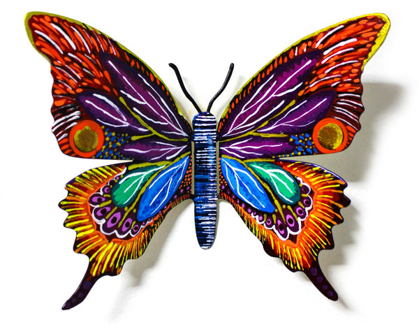 Patricia Govezensky- Original Painting on Cutout Steel "Butterfly CXIV"