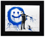 Mr. Brainwash- Silkscreen Serigraph "Spray Happiness (Blue)"