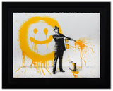 Mr. Brainwash- Silkscreen Serigraph "Spray Happiness (Yellow)"