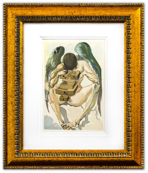 Salvador Dali- Original Color Woodcut on B.F.K. Rives Paper "Purgatory 1"