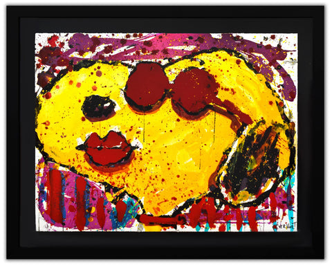 Tom Everhart- Hand Pulled Original Lithograph "Very Cool Dog Lips in Brentwood"