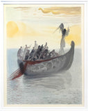Salvador Dali- Original Color Woodcut on B.F.K. Rives Paper "Purgatory 2"