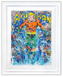 Mr. Brainwash- Mixed Media Hand Finished Silkscreen Serigraph "Aquaman"