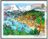 Charles Fazzino- 3D Construction Silkscreen Serigraph "Our Caribbean Vacation"