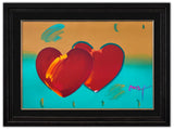 Peter Max- Original Mixed Media "Two Hearts As One"