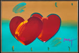 Peter Max- Original Mixed Media "Two Hearts As One"