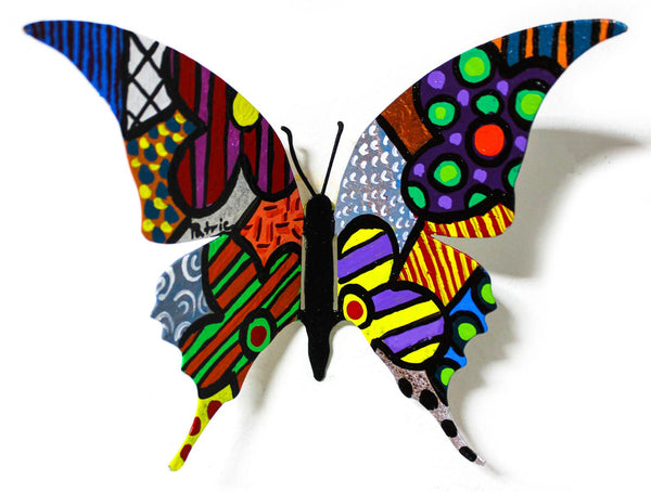 Patricia Govezensky- Original Painting on Cutout Steel "Butterfly CXLIX"