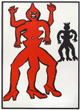 Alexander Calder- Lithograph "DLM212 - Une famille de la-bas II"
