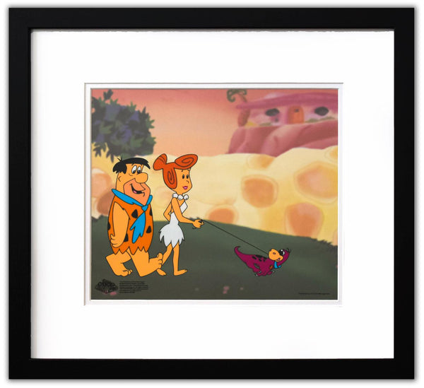 HANNA-BARBERA- Sericel "The Flintstones Walking Dino"