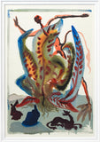 Salvador Dali- Original Color Woodcut on B.F.K. Rives Paper "Purgatory 23"