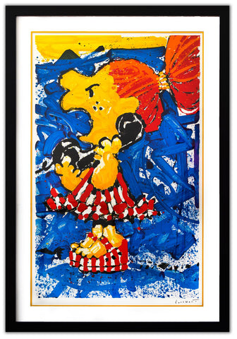 Tom Everhart- Hand Pulled Original Lithograph "1-800 My Hair is Pulled Too Tight"