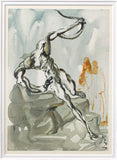 Salvador Dali- Original Color Woodcut on B.F.K. Rives Paper "Hell Canto 25"