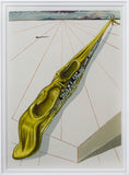 Salvador Dali- Original Color Woodcut on B.F.K. Rives Paper "Inferno 14"