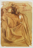 Salvador Dali- Original Color Woodcut on B.F.K. Rives Paper "PURGATORY 30"