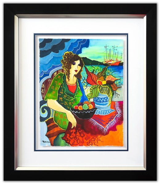 Patricia Govezensky- Original Watercolor "By The Port"